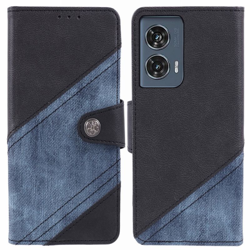 Etui Folio Do Motorola Edge 50 Fusion Dwukolorowy Wzór W Stylu Vintage