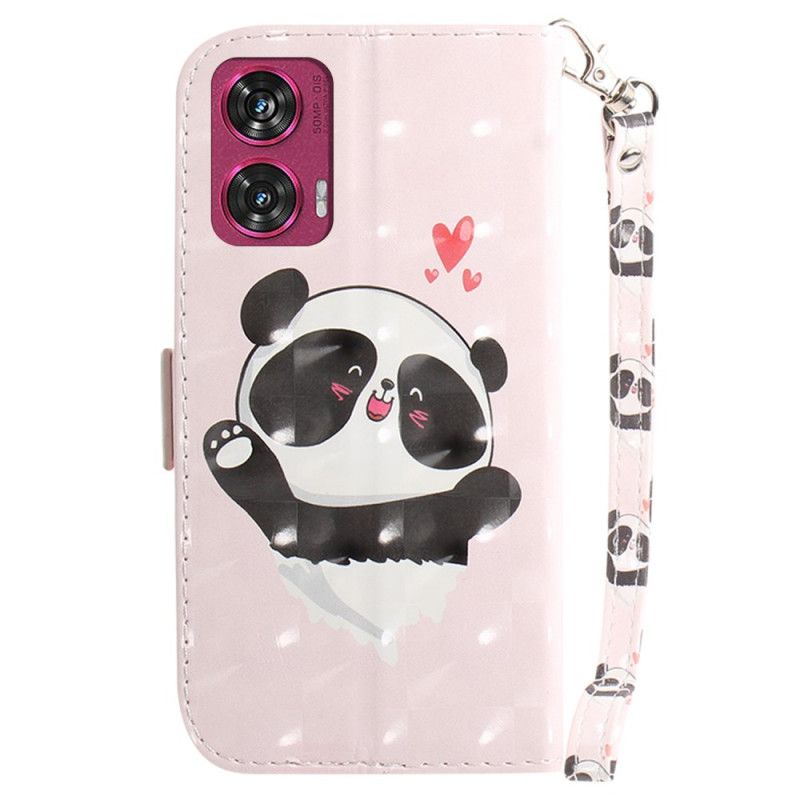 Etui Folio Motorola Edge 50 Fusion Panda Love Z Paskiem