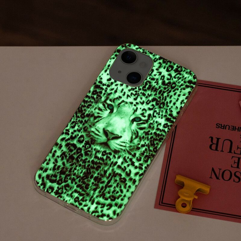 Etui Do Iphone 13 Fluorescencyjny Lampart