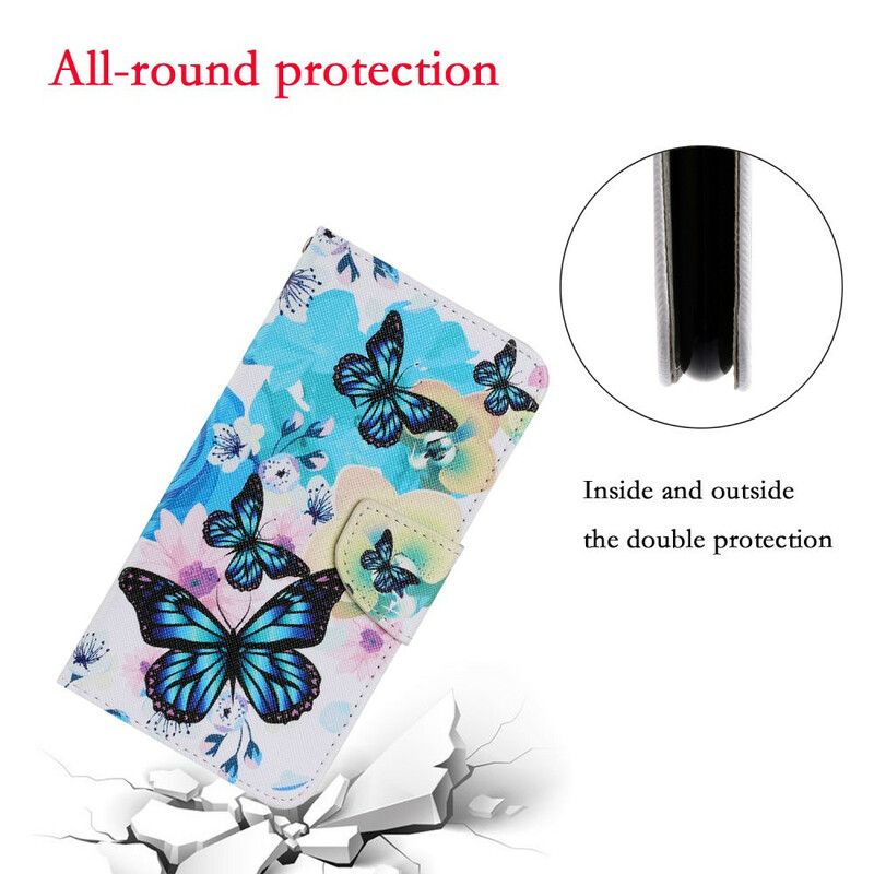 Etui Folio Do Iphone 13 Motyle I Letnie Kwiaty