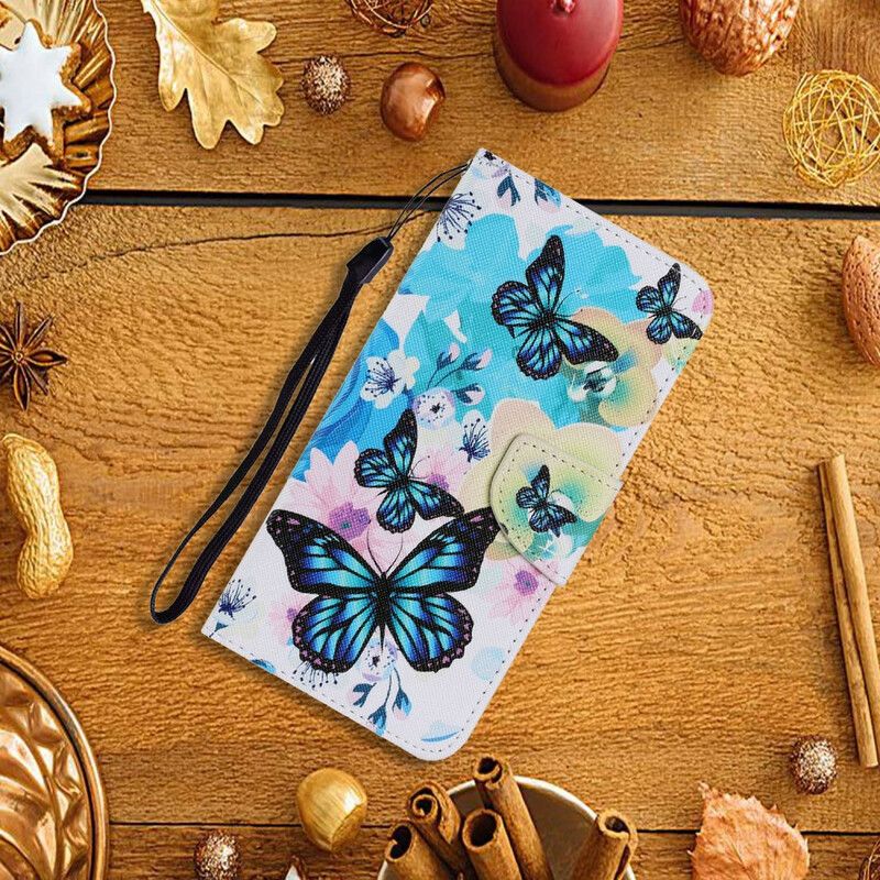 Etui Folio Do Iphone 13 Motyle I Letnie Kwiaty