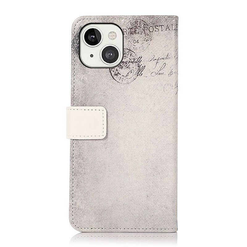 Etui Folio Do Iphone 13 Podróżnik Kot