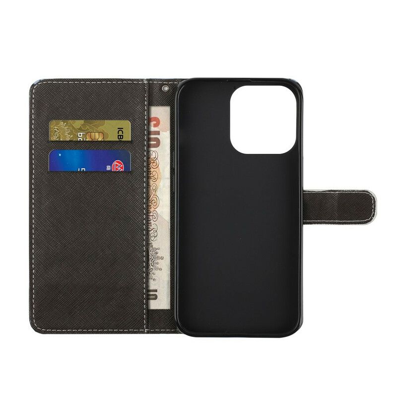 Etui Folio Do Iphone 13 Przestrzeń Pandy