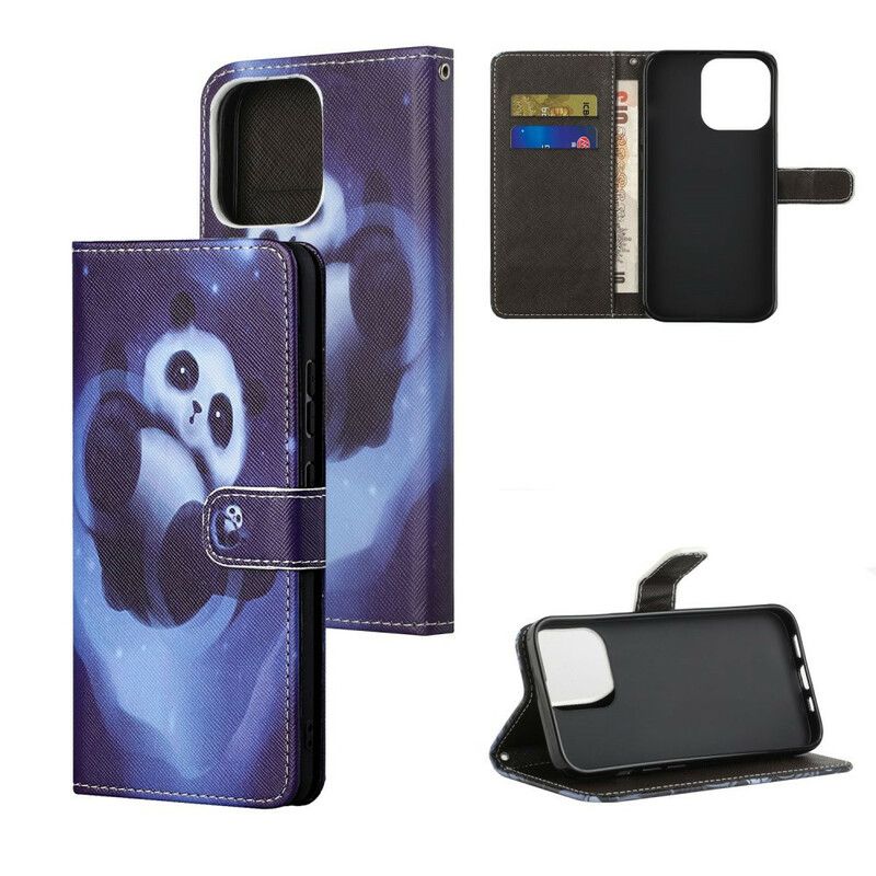 Etui Folio Do Iphone 13 Przestrzeń Pandy