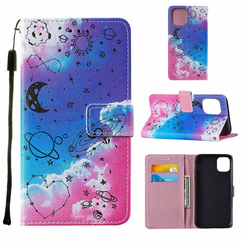 Etui Folio Do Iphone 13 Serce I Planety