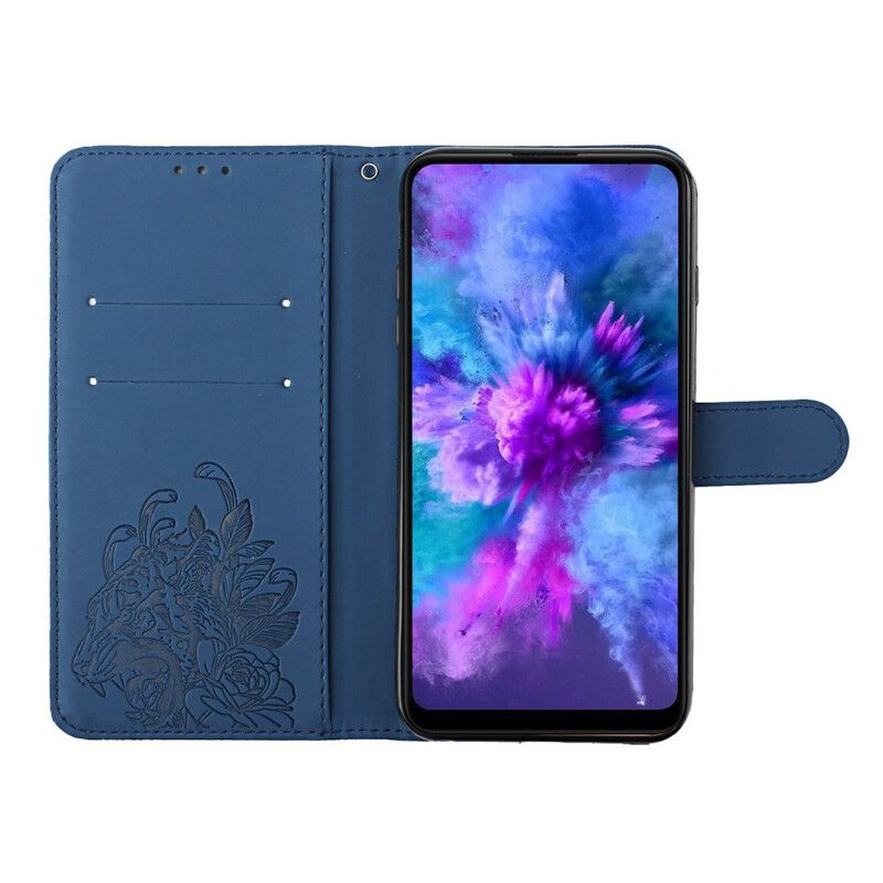 Etui Folio Do Iphone 13 Tygrys Barokowy Pasek