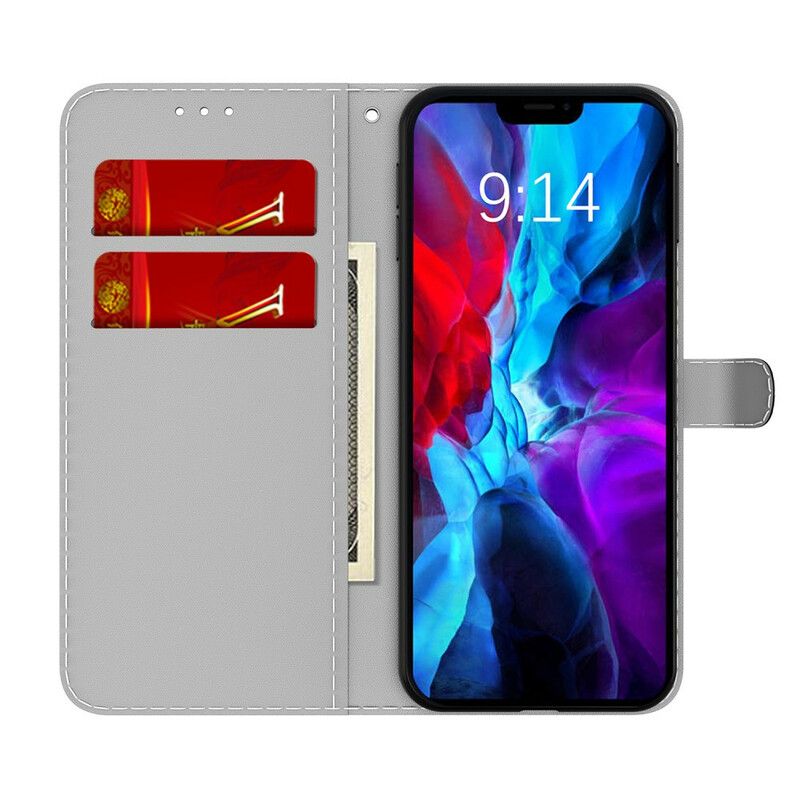 Etui Folio Iphone 13 Abstrakcyjny Wzór Etui Ochronne