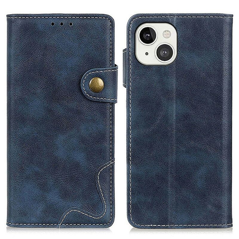 Etui Folio Iphone 13 Artystyczny Przycisk Szycia