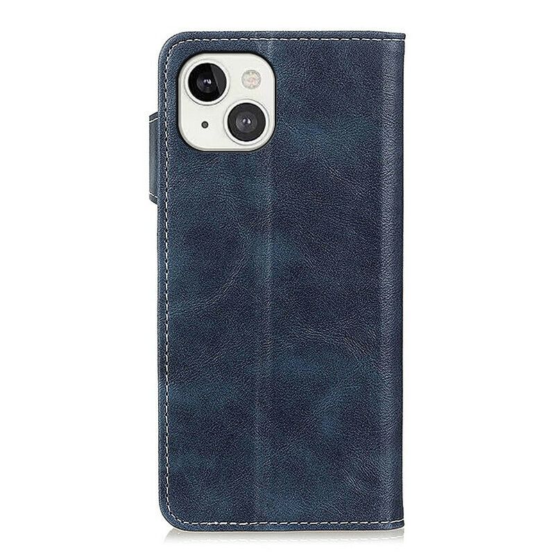 Etui Folio Iphone 13 Artystyczny Przycisk Szycia