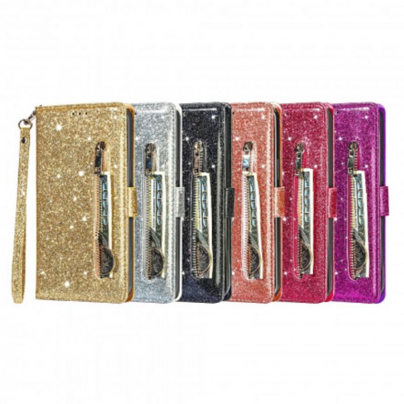 Etui Folio Iphone 13 Cekinowa Torebka Na Monety Etui Ochronne