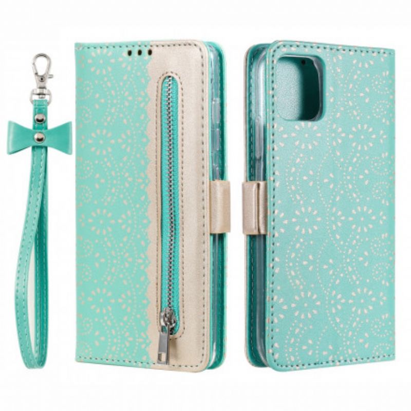 Etui Folio Iphone 13 Koronkowa Torebka Na Monety Etui Ochronne