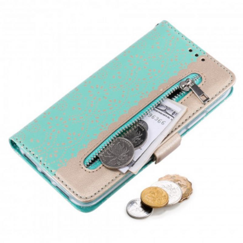 Etui Folio Iphone 13 Koronkowa Torebka Na Monety Etui Ochronne