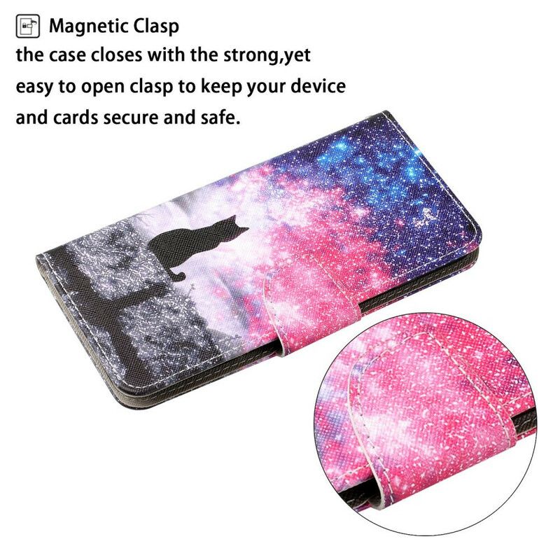 Etui Folio Iphone 13 Kot Na Niebie