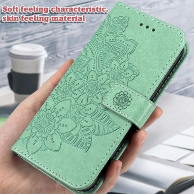 Etui Folio Iphone 13 Kwiatowy Nadruk Etui Ochronne