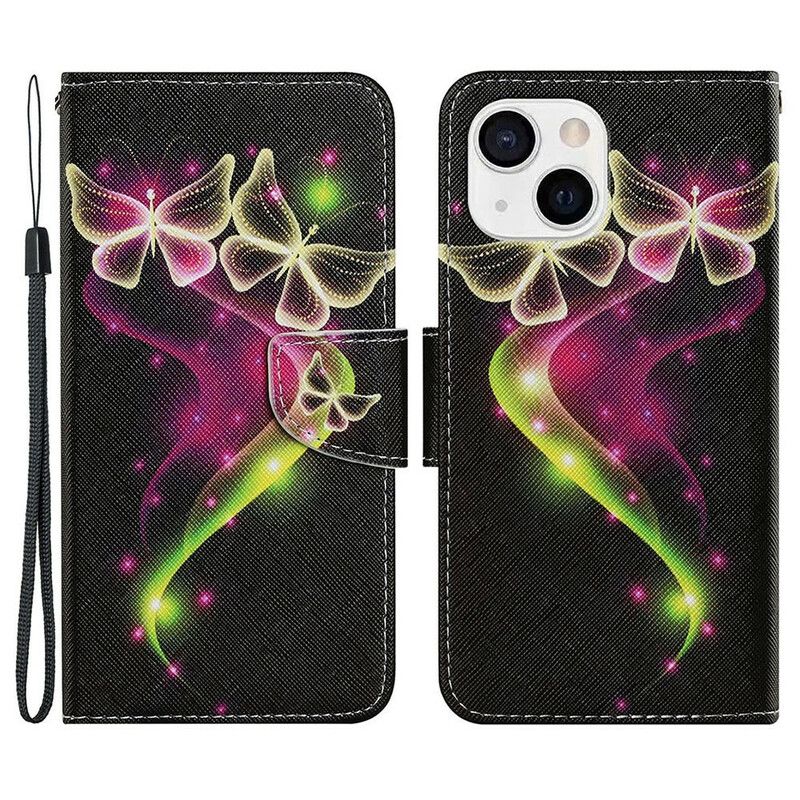 Etui Folio Iphone 13 Magiczne Motyle Etui Ochronne