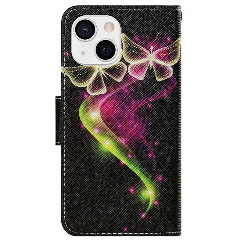 Etui Folio Iphone 13 Magiczne Motyle Etui Ochronne