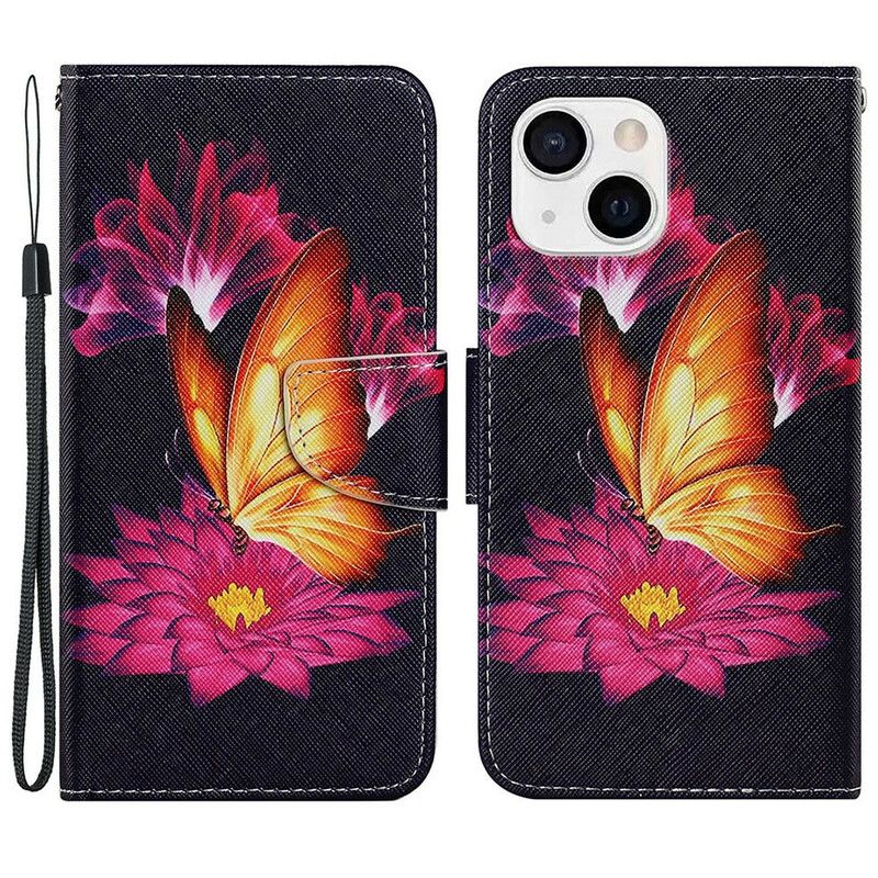 Etui Folio Iphone 13 Motyl I Lotos Etui Ochronne