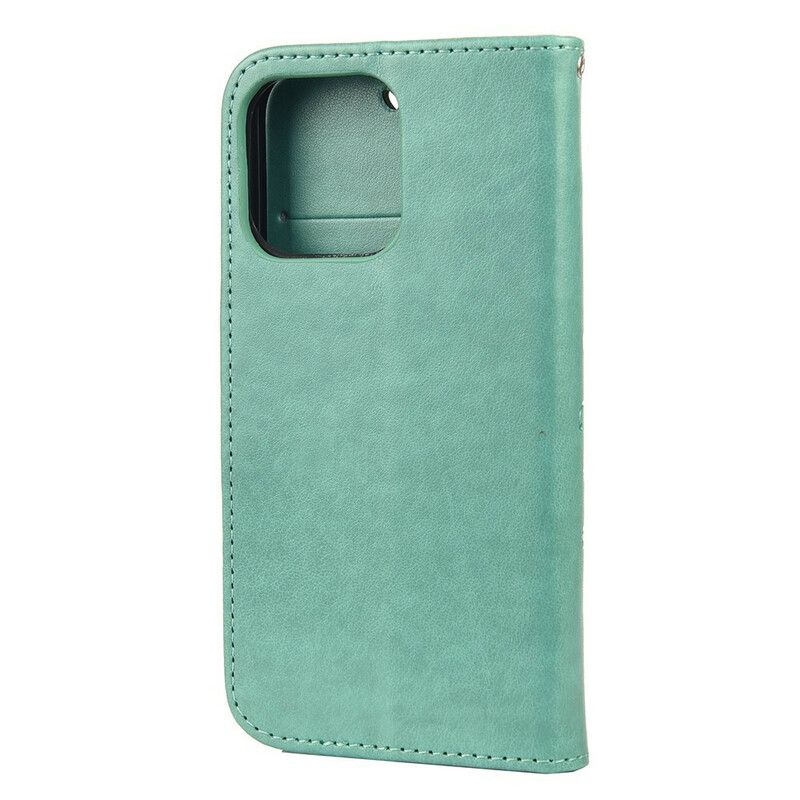 Etui Folio Iphone 13 Motyle I Kwiaty