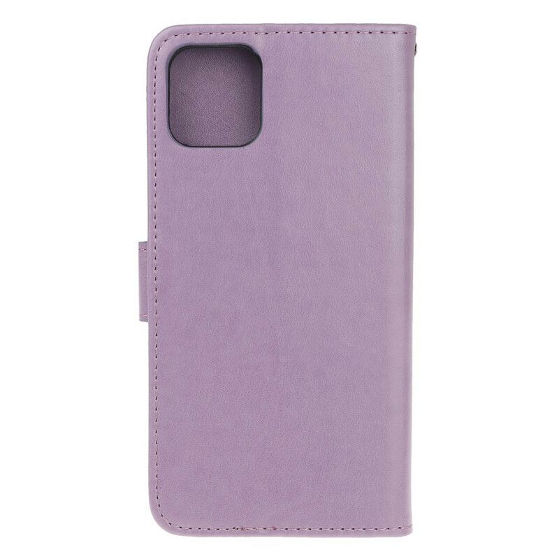 Etui Folio Iphone 13 Motyle I Kwiaty Pasiaste Etui Ochronne