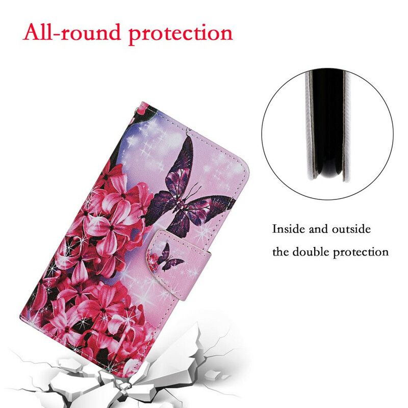 Etui Folio Iphone 13 Motyle I Smycz