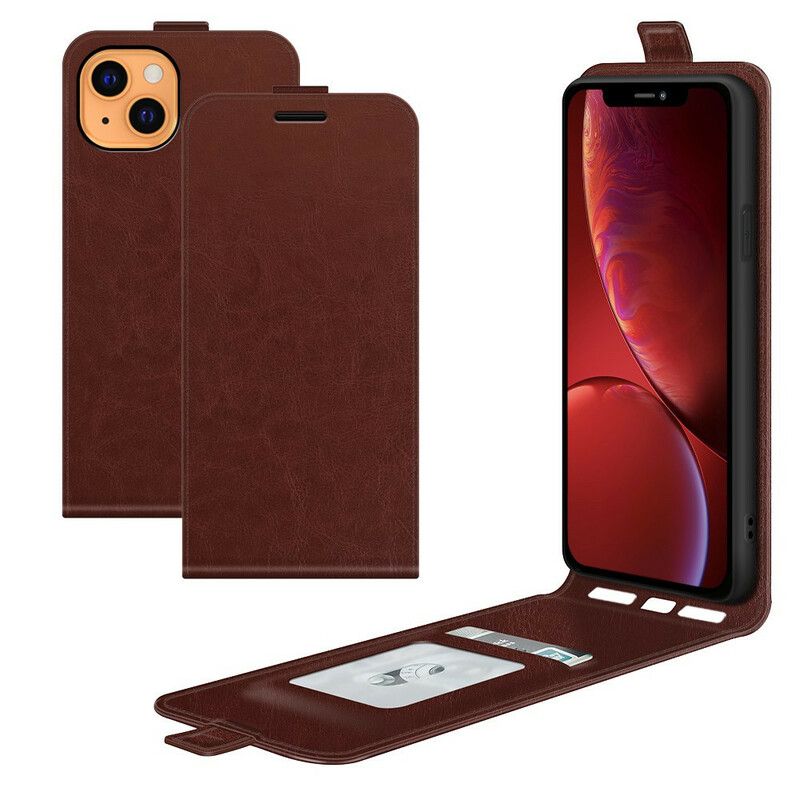 Etui Folio Iphone 13 Pionowa Klapa Z Efektem Skóry