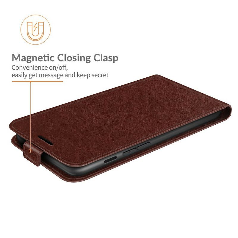 Etui Folio Iphone 13 Pionowa Klapa Z Efektem Skóry