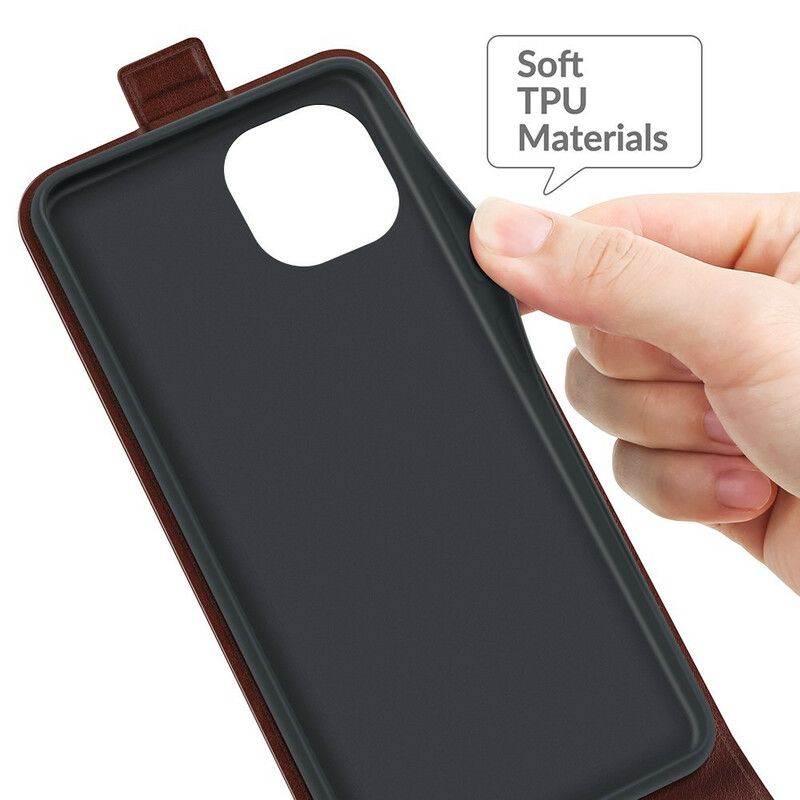 Etui Folio Iphone 13 Pionowa Klapa Z Efektem Skóry