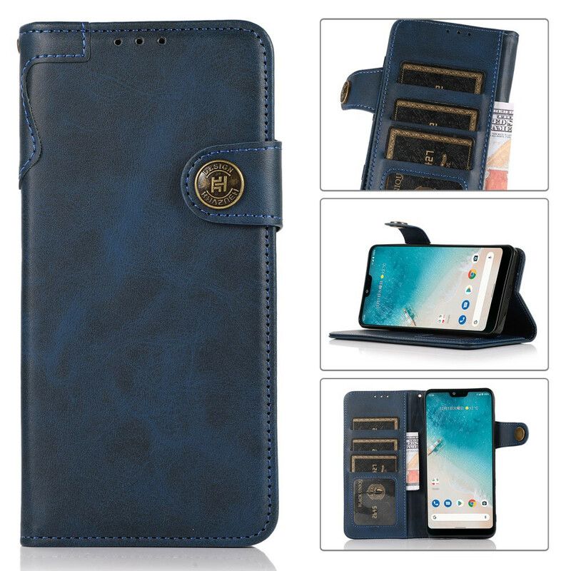 Etui Folio Iphone 13 Przycisk Magnetyczny Khazneh Etui Ochronne