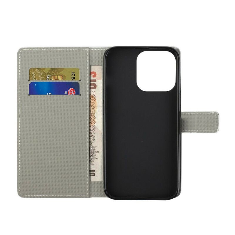 Etui Folio Iphone 13 Szalone Motyle Etui Ochronne