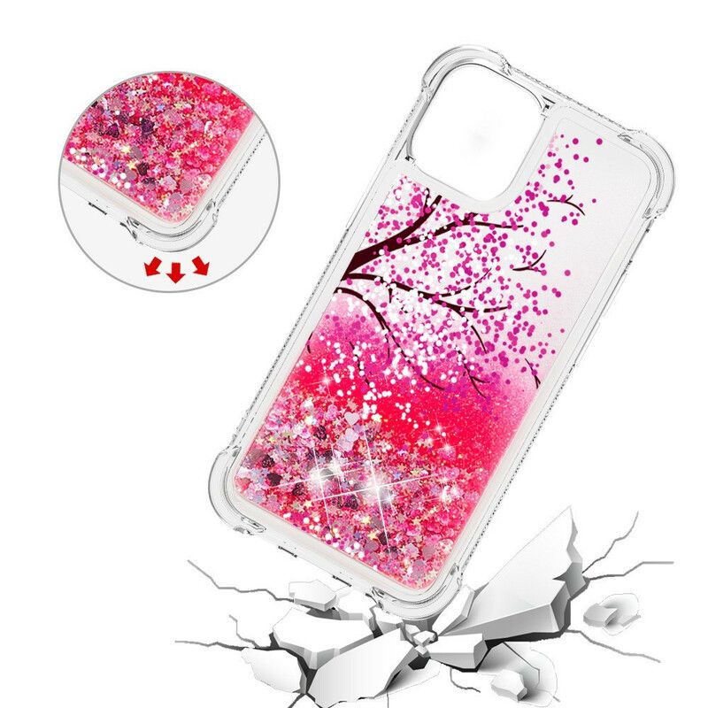 Etui Iphone 13 Brokatowe Drzewo Etui Ochronne