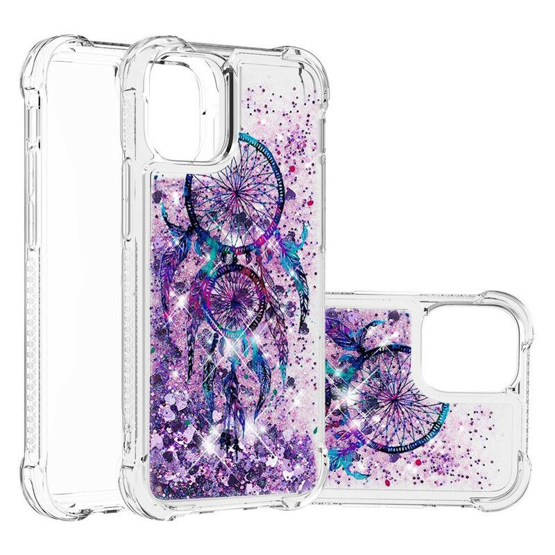 Etui Iphone 13 Cekinowy Łapacz Snów