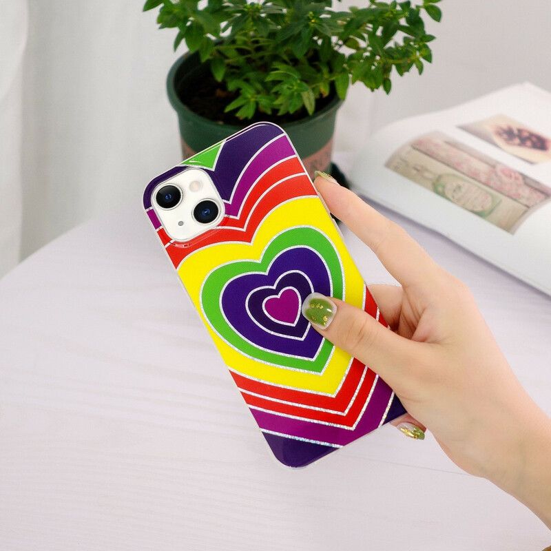 Etui Iphone 13 Psychodeliczne Serce Etui Ochronne