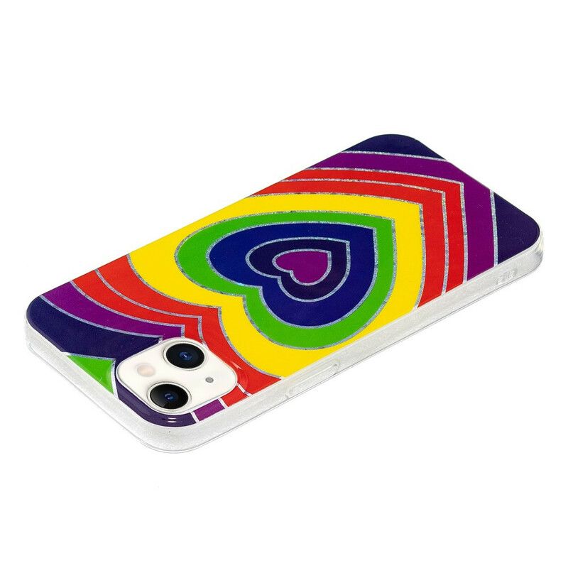 Etui Iphone 13 Psychodeliczne Serce Etui Ochronne