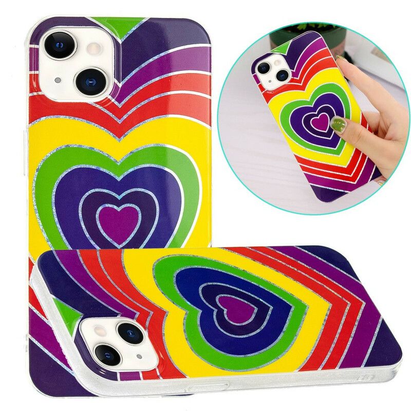 Etui Iphone 13 Psychodeliczne Serce Etui Ochronne