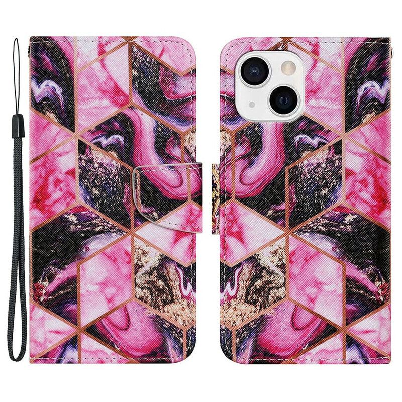 Obudowa Iphone 13 Etui Na Telefon Geometryczny Marmurowy Styl