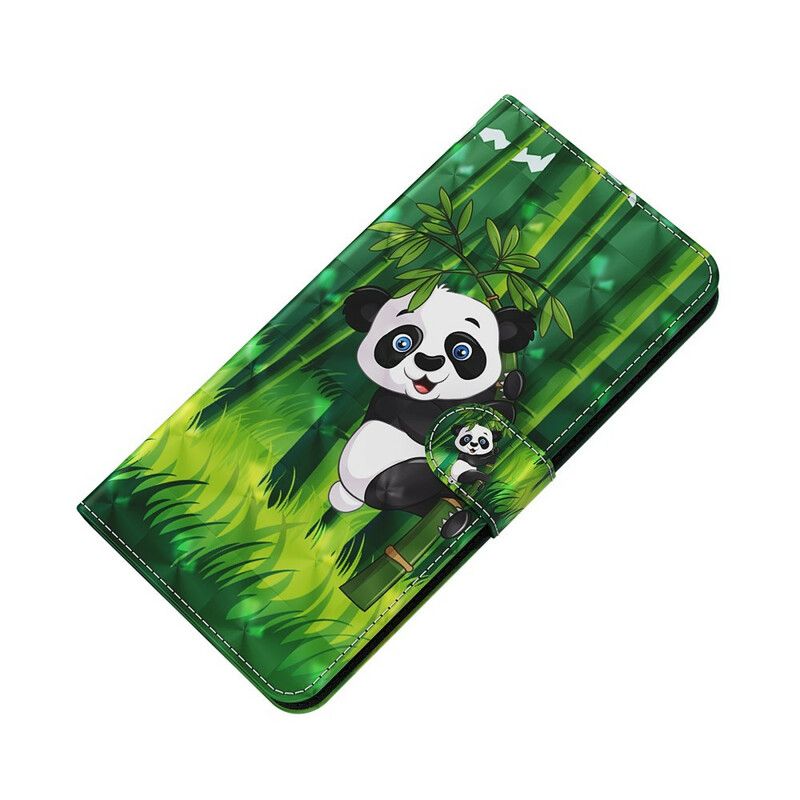 Skórzany Futerał Iphone 13 Etui Na Telefon Panda I Bambus