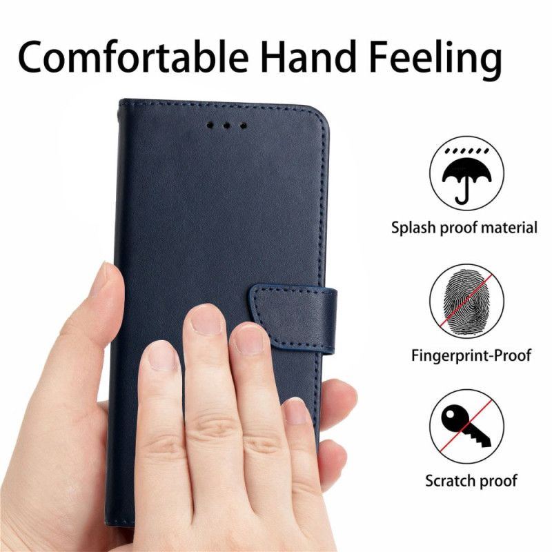 Etui Folio Do Oppo Reno 12f 5g Klasyczna Skóra Nappa