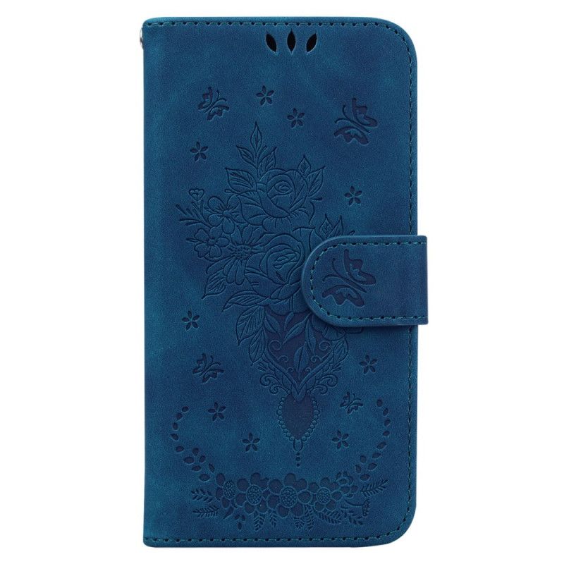 Etui Folio Do Oppo Reno 12f 5g Wzór Motyli I Kwiatów