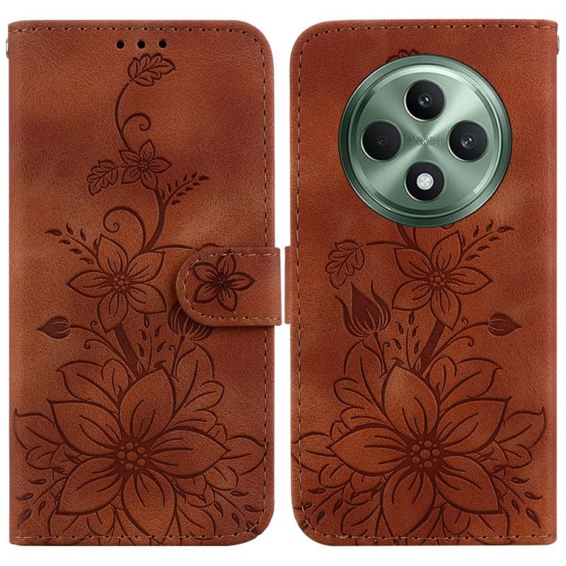 Etui Folio Oppo Reno 12f 5g Kwiaty Lilii Etui Ochronne