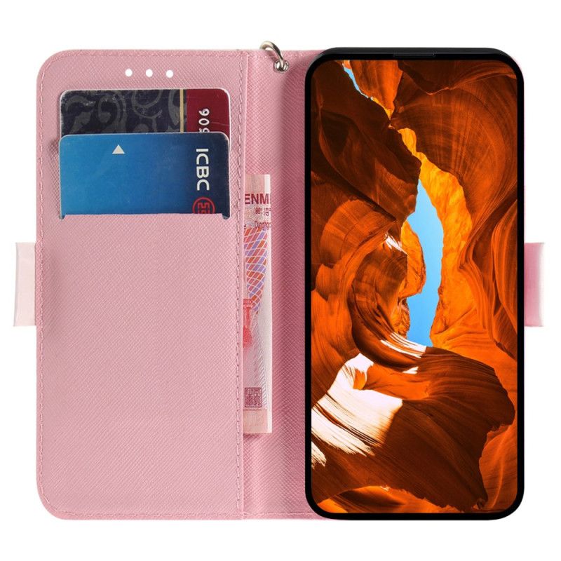 Etui Folio Oppo Reno 12f 5g Magnolie W Paski