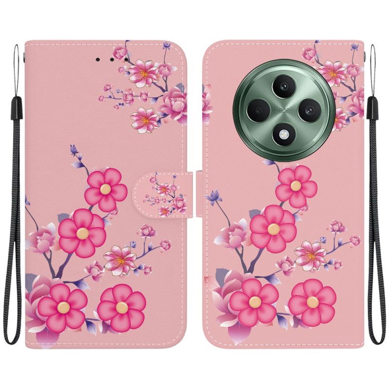 Etui Folio Oppo Reno 12f 5g Sakura Z Paskiem