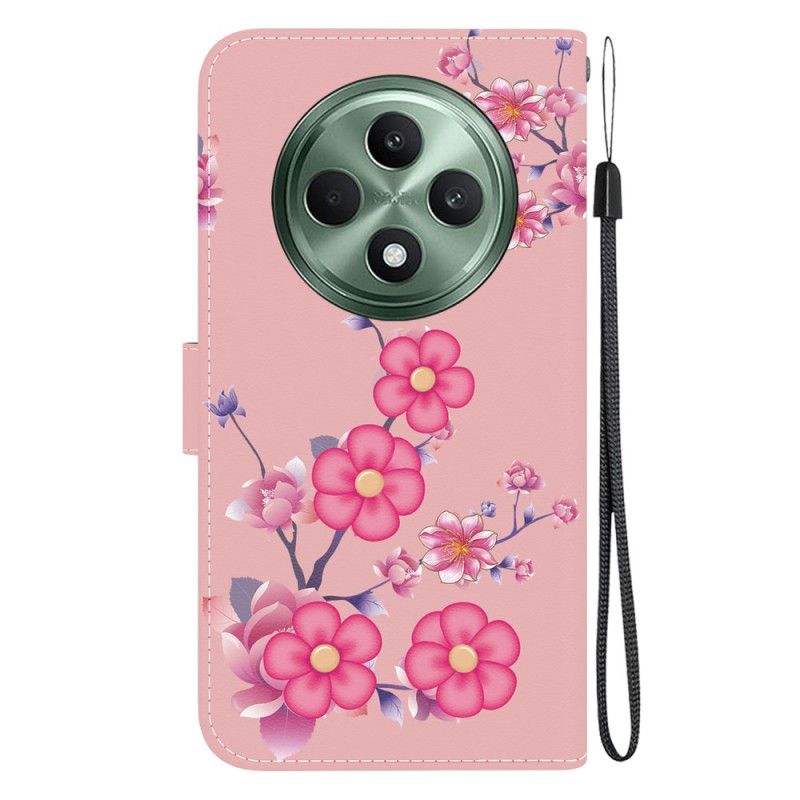 Etui Folio Oppo Reno 12f 5g Sakura Z Paskiem