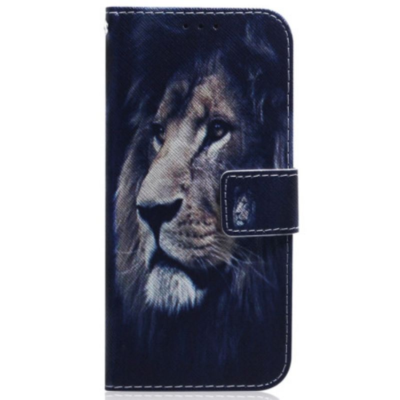 Etui Folio Oppo Reno 12f 5g Śniący Lew