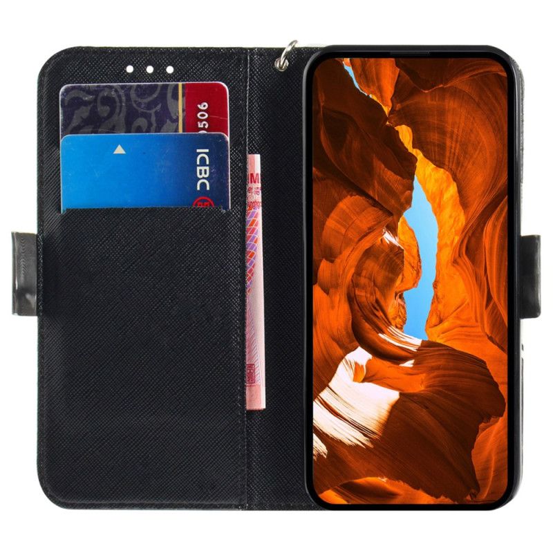 Etui Folio Oppo Reno 12f 5g Wściekła Panda Z Paskiem