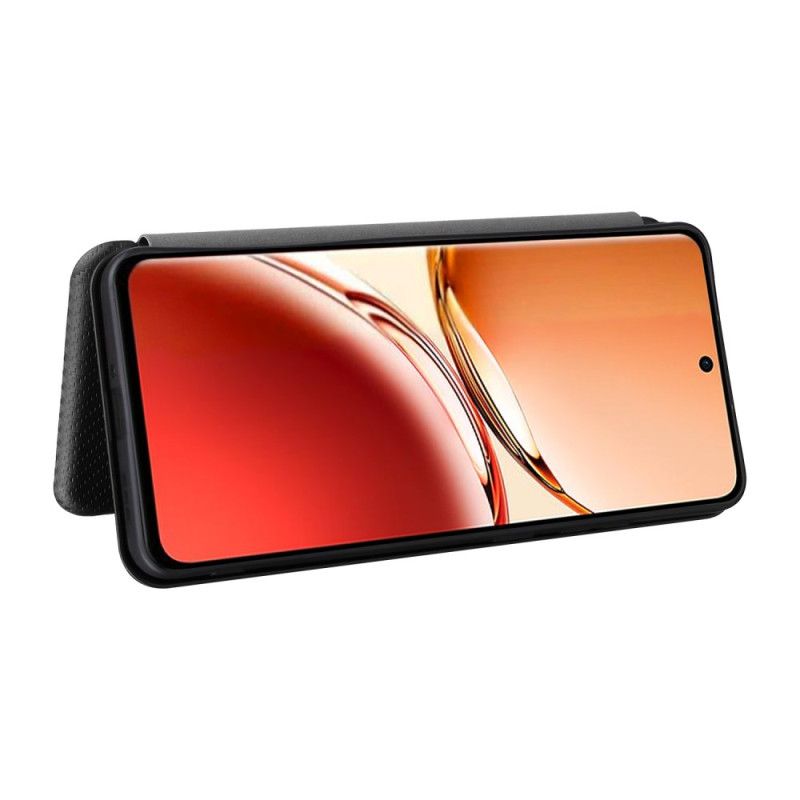 Flip Kotelot Oppo Reno 12f 5g Włókno Węglowe