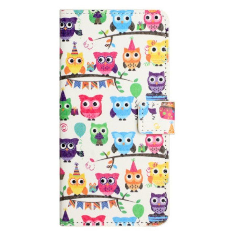 Etui Folio do iPhone 15 Plus Gang Sów