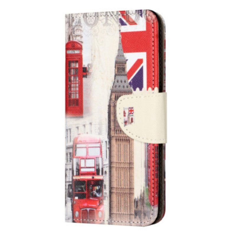 Etui Folio do iPhone 15 Plus Życie W Londynie