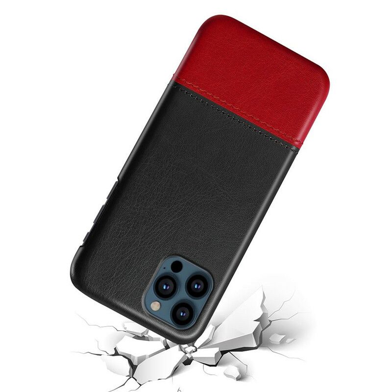 Etui Do Iphone 13 Pro Max Dwukolorowy Efekt Skóry Ksq