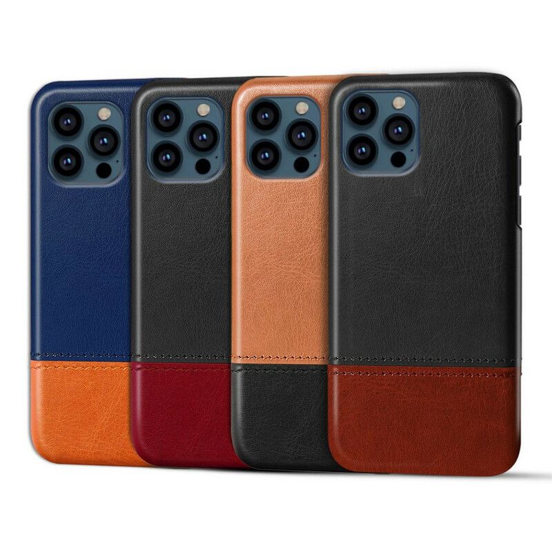 Etui Do Iphone 13 Pro Max Dwukolorowy Efekt Skóry Ksq