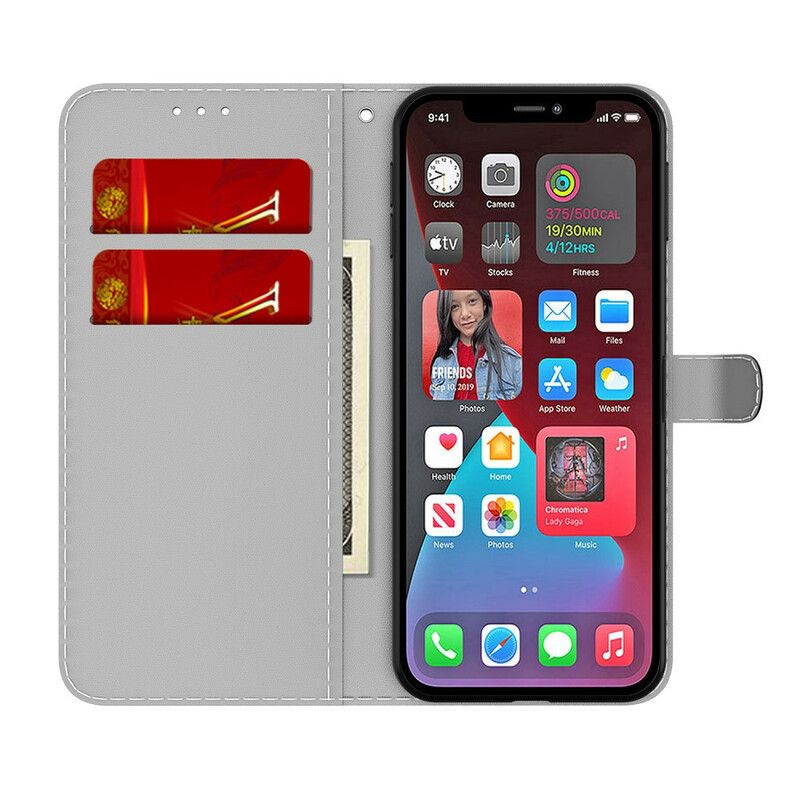 Etui Folio Do Iphone 13 Pro Max Abstrakcyjny Wzór